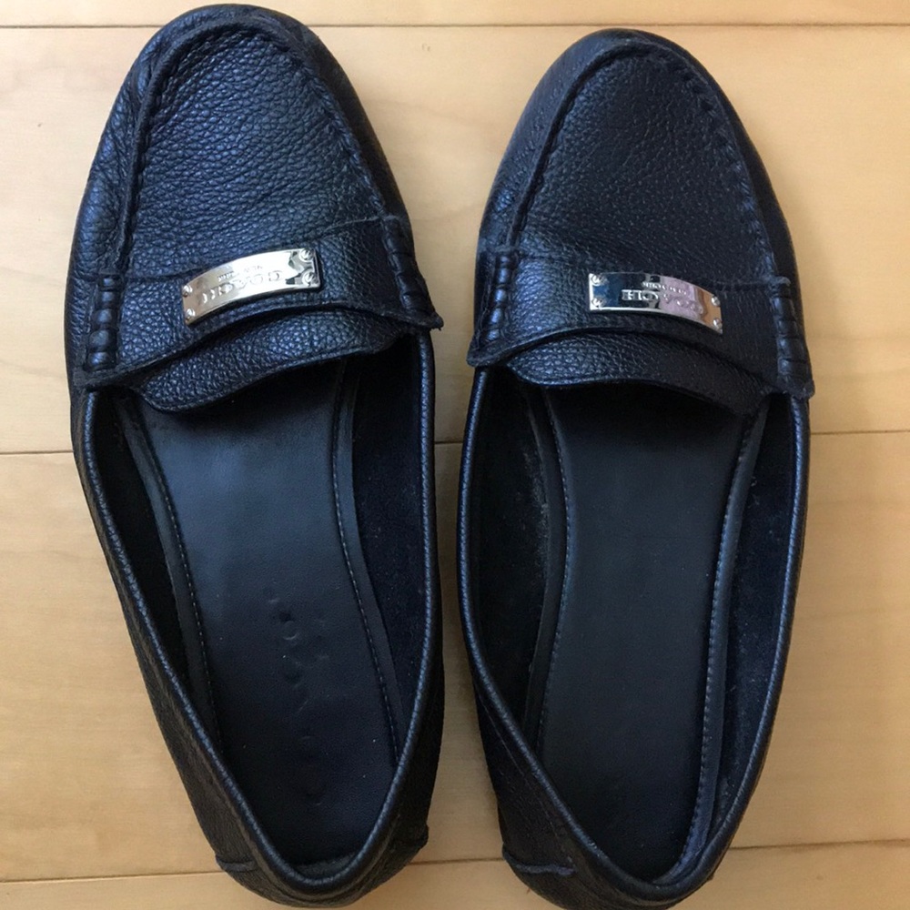 Coach black Fredrica leather loafer size 7.5